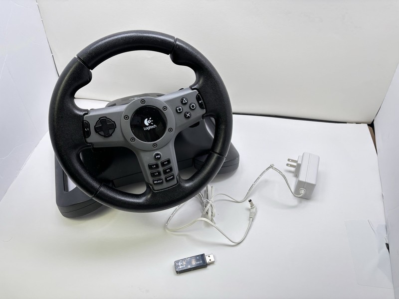 Logitech Driving Force Feedback Wireless Racing Wheel PS2/PS3/PC EX5D12 Tested
