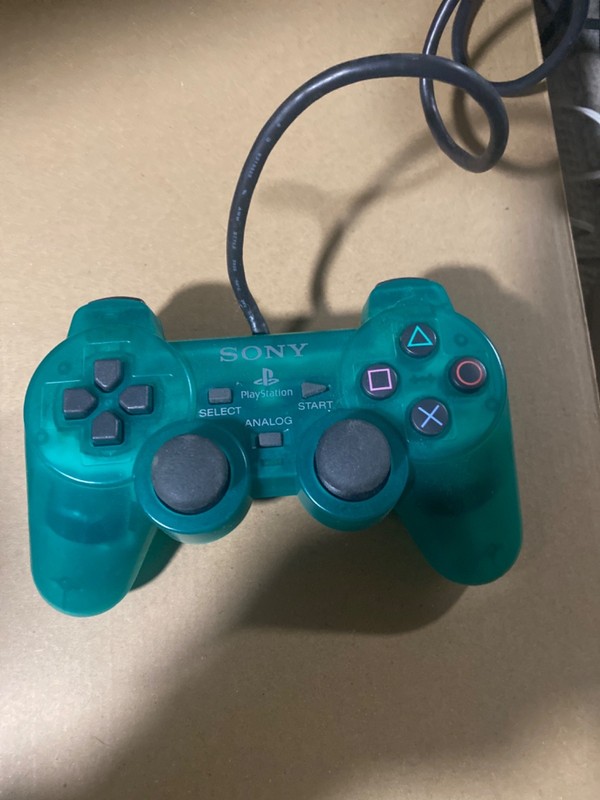 SONY Official DualShock 2 Controller ” Green ” Playstation2 PS2 / TESTED 15358