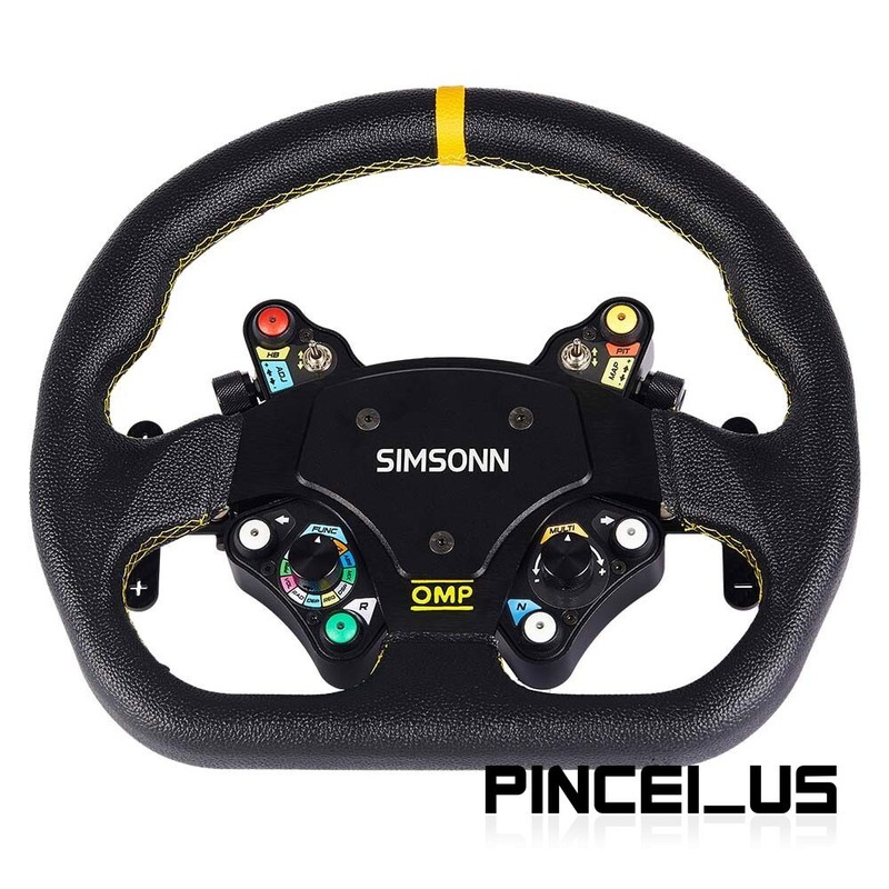 SIMSONN D-Shaped Steering Wheel Racing Wheel Compatible w/ G29 for Logitech T300
