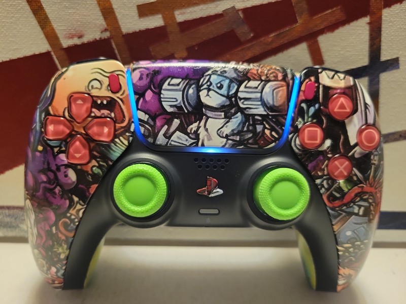 TMR Analogs Custom Rick And Morty Ps5 Sony DualSense Wireless Hydro Dipped