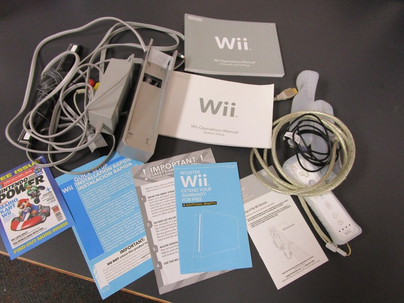 Nintendo Wii Accessories Bundle Wii Remote Sensor Bar Cables Manuals HDMI Cable
