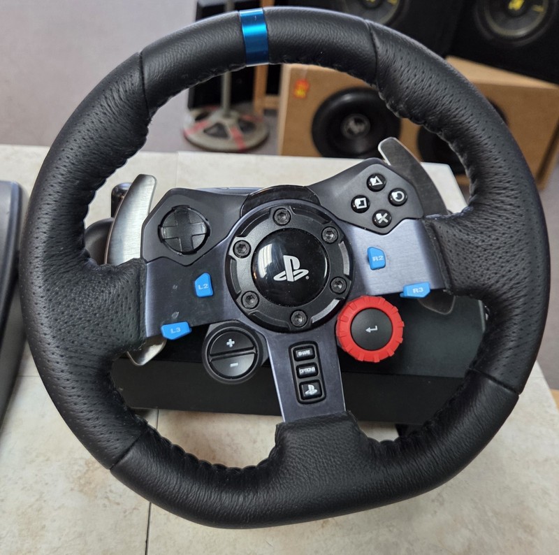 Logitech G29 Driving Force Racing Wheel FOR PARTS + Pedals & Shifter PS5 PS4 PC gallery
