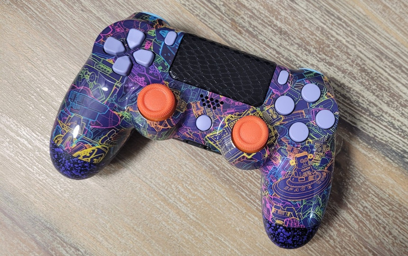💜💛PLAYSTATION/PS4/ CUSTOM CONTROLLER MULTI COLOR W PASTEL B🖤💛