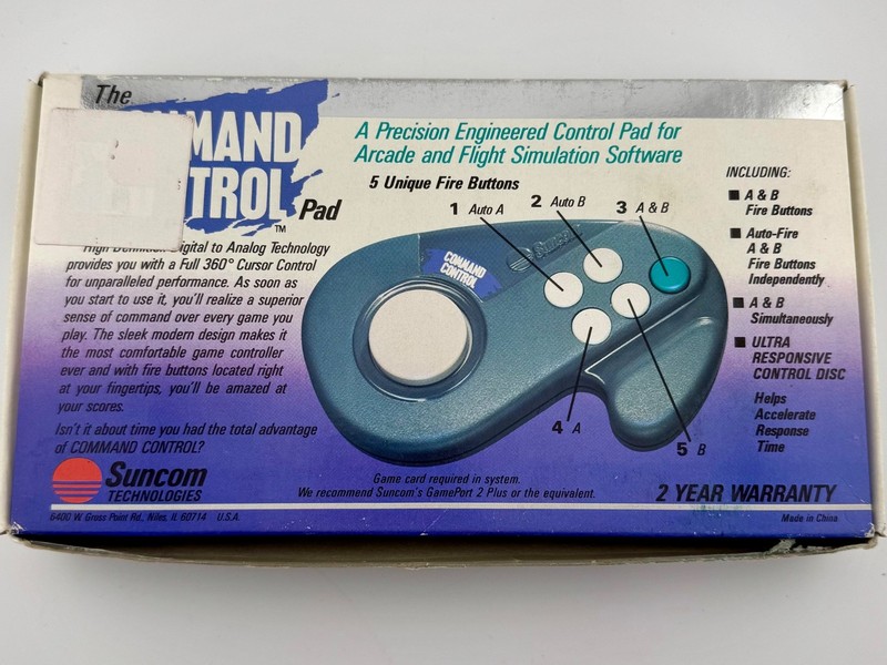 Suncom Command Control Pad Video Game Controller - IBM PC XT AT NEW Open Box gallery