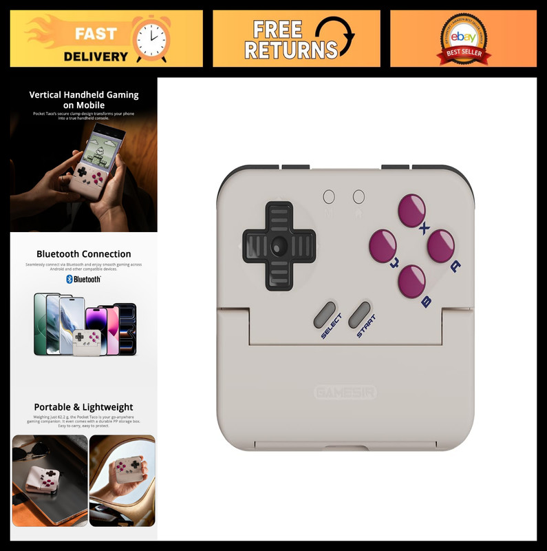 Portable Bluetooth Mobile Gaming Controller – Retro Arcade Gamepad for Android,