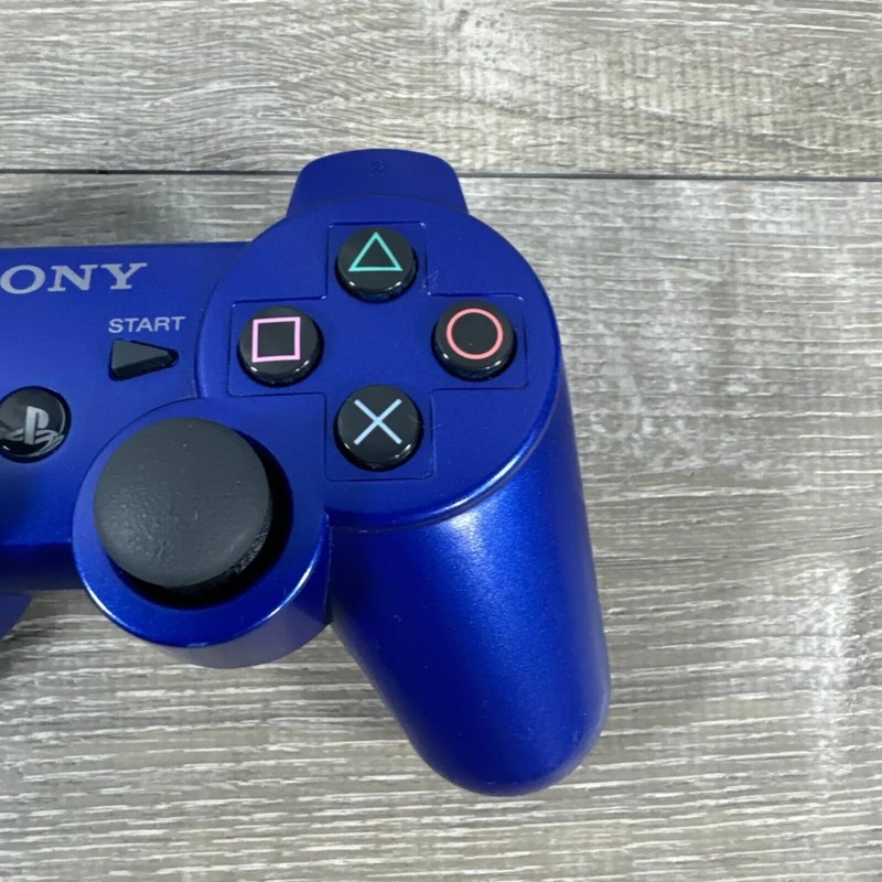 OEM Sony PlayStation 3 PS3 Blue Wireless DualShock Sixaxis Controller - Tested gallery