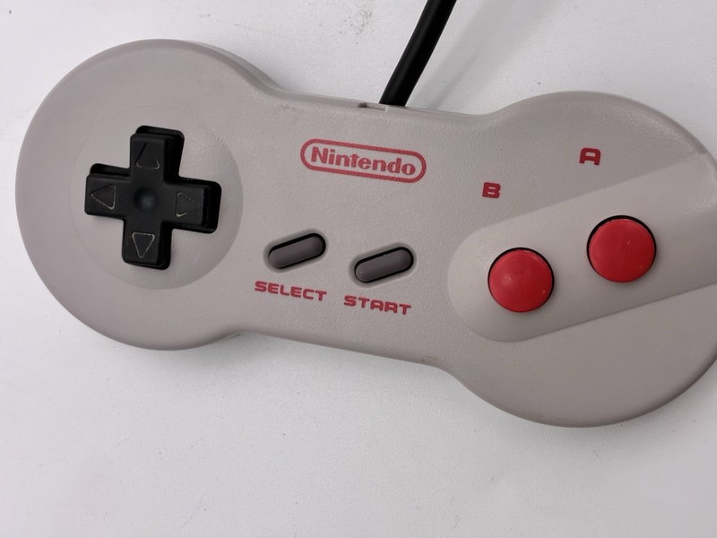 OEM Nintendo NES Dogbone Controller NES-039 Gray Red Top Loader Untested