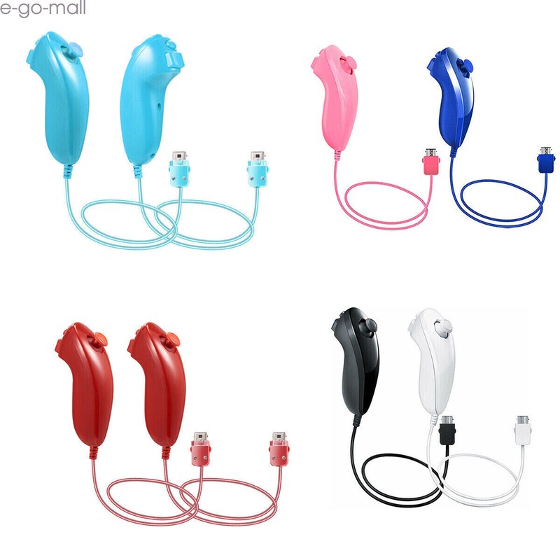 Lot 1/2 Replacement Nunchuck Controller for Nintendo Wii Remtoe Wii U Video Game