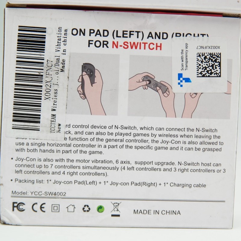 YCCTEAM Nintendo Switch Joy-Cons Pad Gray Left And Right Set Of 2 For N-Switch gallery