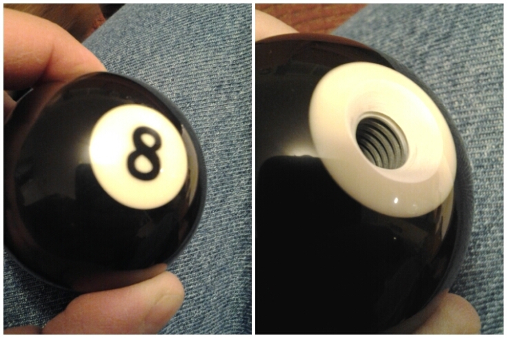 #8 eight POOL BALL Knob for Thrustmaster Th8A/Th8RS Gear Shift Knob