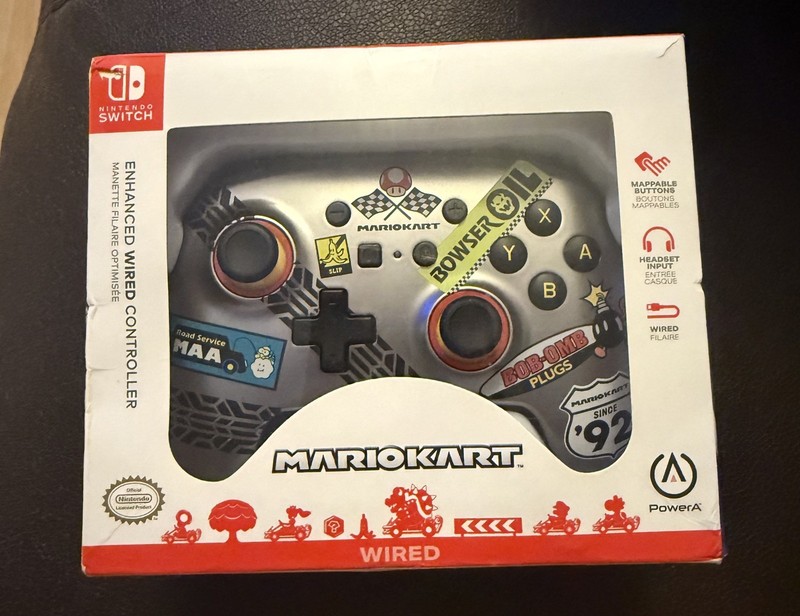 PowerA Enhanced Wired Controller for Nintendo Switch – Mario Kart- New
