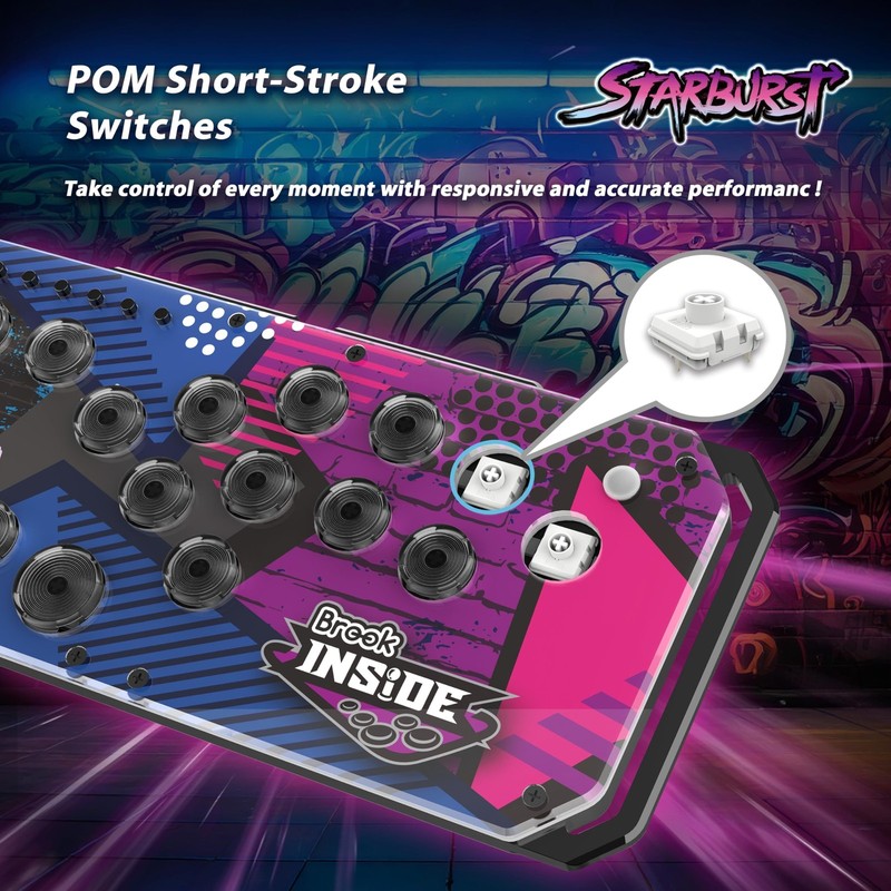 Brook Fighter Starburst All-Button Arcade Controller for PS5, PS4, Xbox Serie... gallery