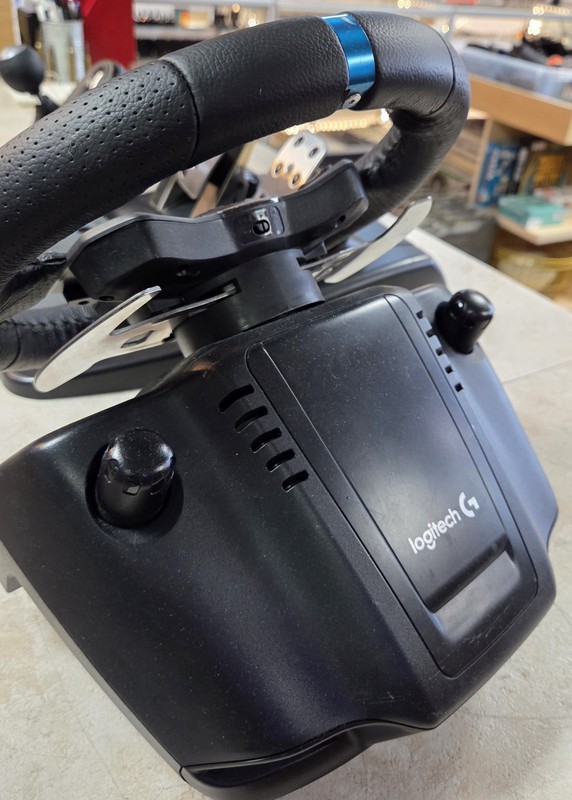 Logitech G29 Driving Force Racing Wheel FOR PARTS + Pedals & Shifter PS5 PS4 PC gallery