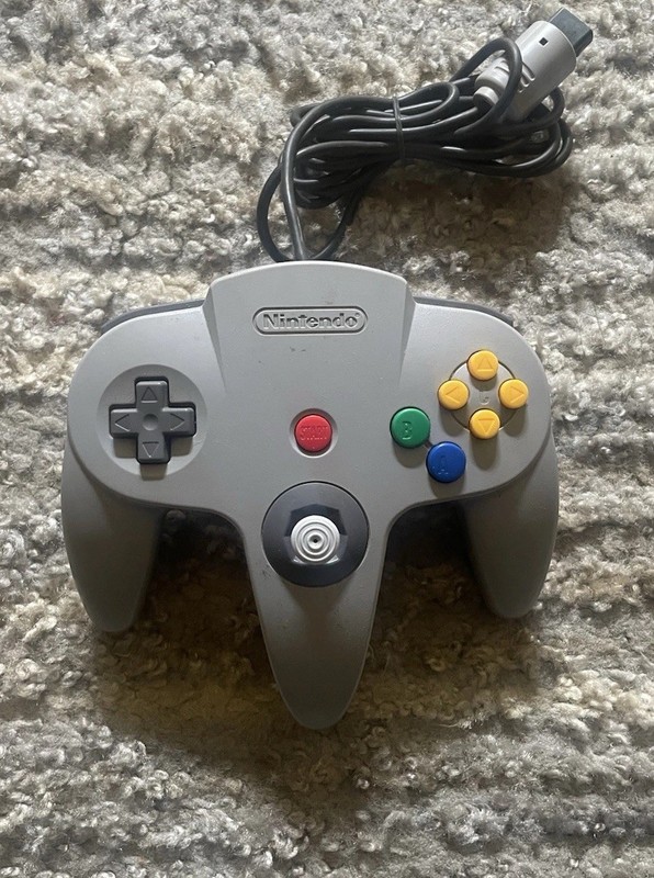 Nintendo 64 N64 Controller OEM Original Gray Tight Stick