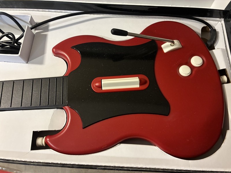 Guitar Hero 2 Red Octane Guitar Controller PS2 w/Game+Box+Stickers+Tested Nice gallery