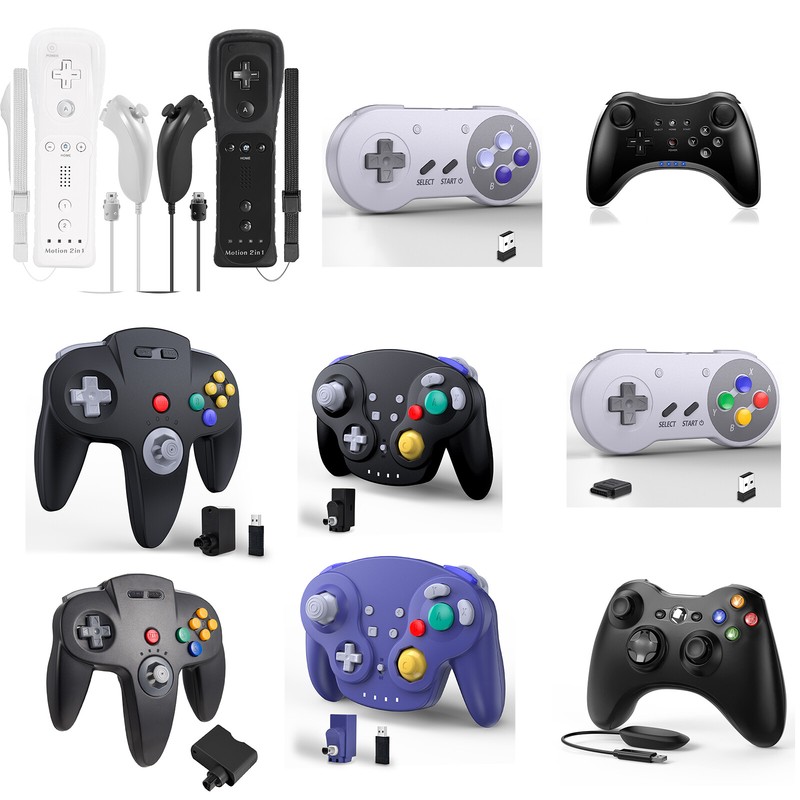 Wii Remote Nunchuck / Wii U /NGC Wii/Super NES /N64 Switch / XBOX 360 Controller