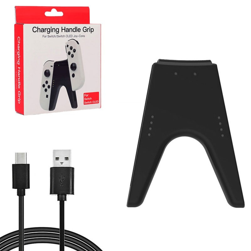 V Shape Charging Grip With Type-C Charging Cable For Nintend Switch Controller