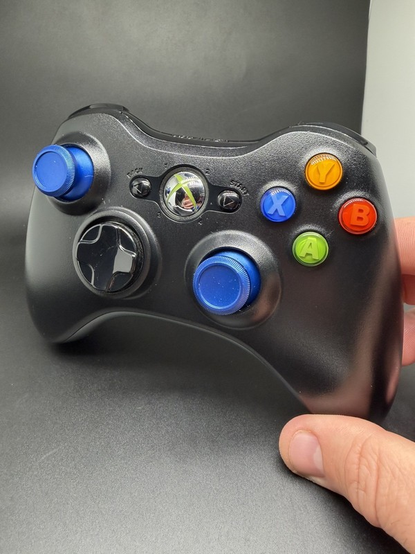 OEM Microsoft Xbox 360 & PC Windows Black Wireless Controller 1403 Custom
