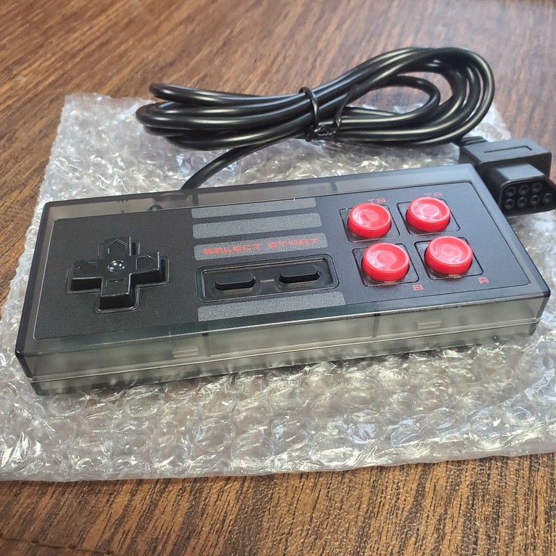 Replacement Controller For NES Nintendo Console Translucent Black Wired Gamepd gallery