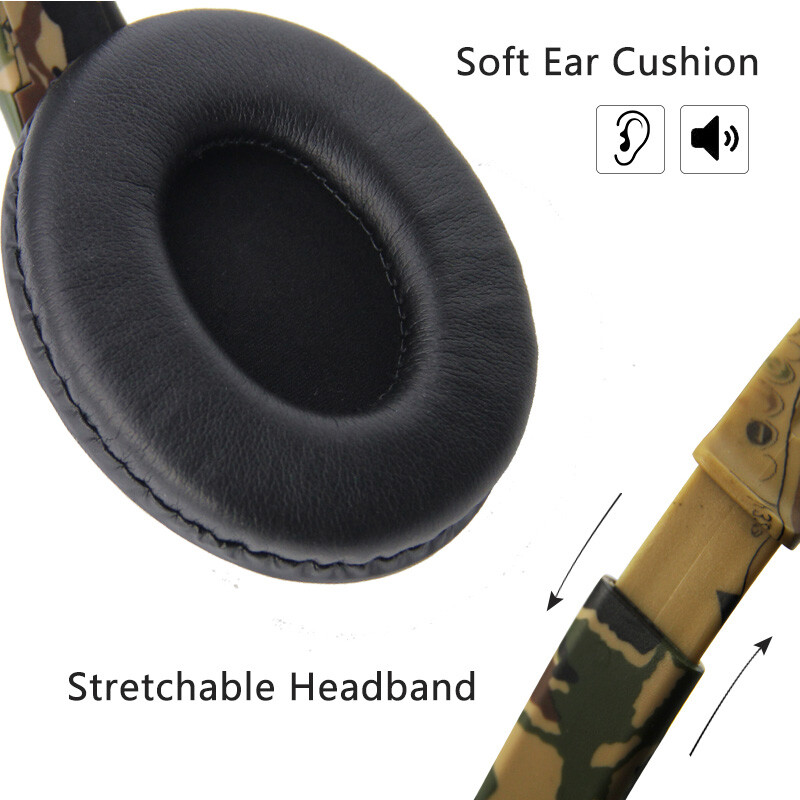 Gaming Headset for PS4, XBOX ONE and SWITCH - Camouflage Yellow gallery
