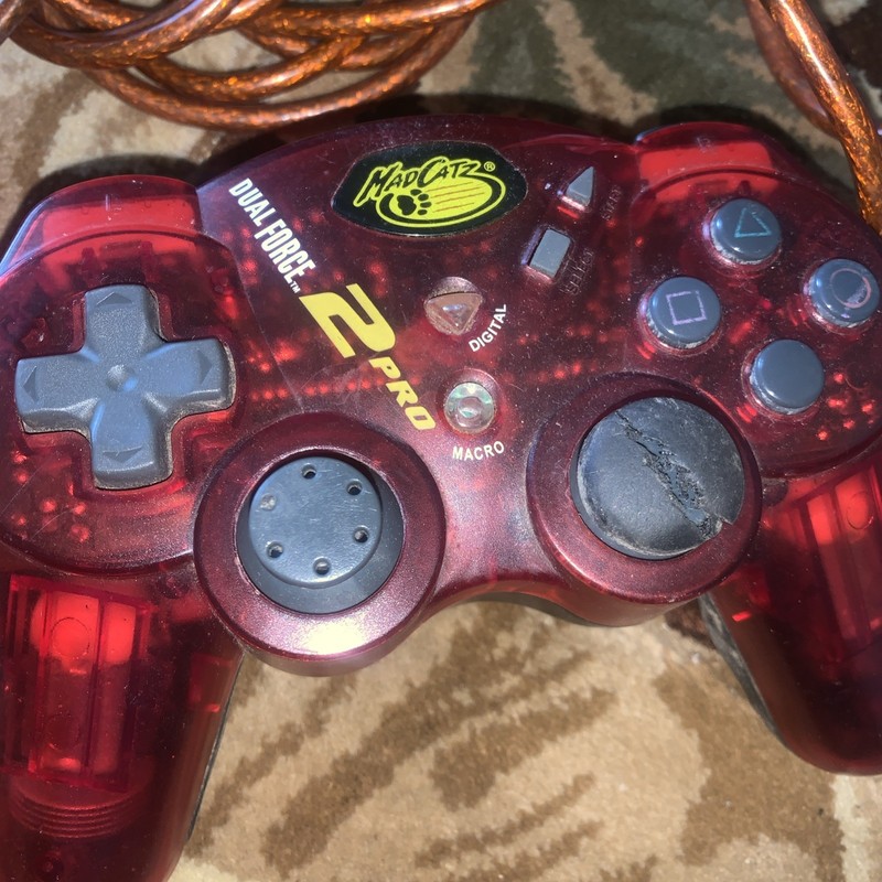 MadCatz Dual Force 2 Pro Gaming Controller PlayStation 2 Red untested gallery