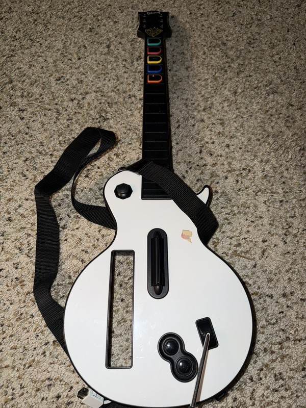 Nintendo Wii Guitar Hero Controller Gibson Les Paul Red Octane Tested White