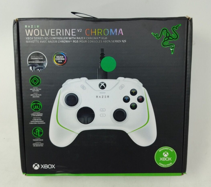 Razer Wolverine V2 Chroma Controller for Microsoft Xbox One/Series S/X/PC- White