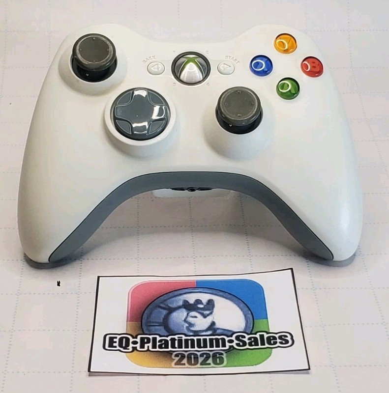 OEM Microsoft Xbox 360 Wireless Controller – White & Gray – Model X801769-024