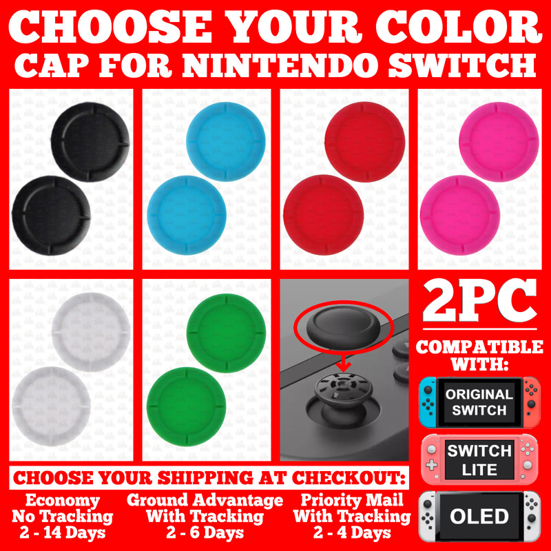 Cap For Nintendo Switch/Lite/OLED Thumb Joy Con Stick Grip Analog Rubber Cover