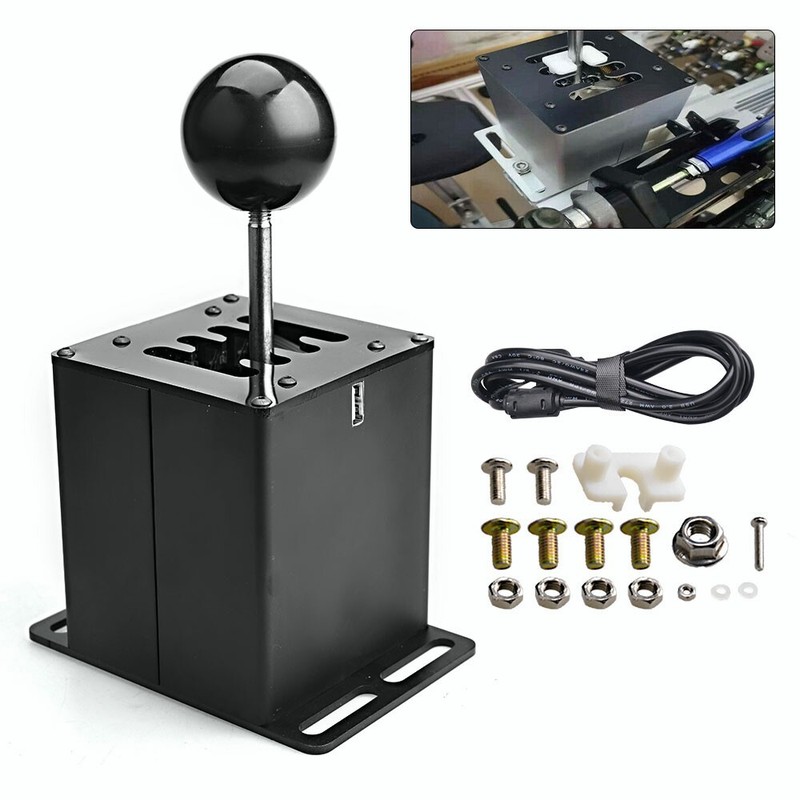 USB PC H Gear Shifter 7+R Sim Racing Game For Logitech G29 G27 G25 Thrustmaster