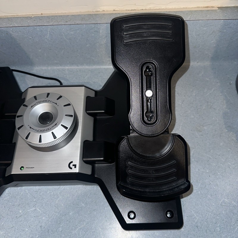Logitech G Flight Simulator Rudder Pedals J-U0005 PC USB PARTIALLY TESTED *READ* gallery