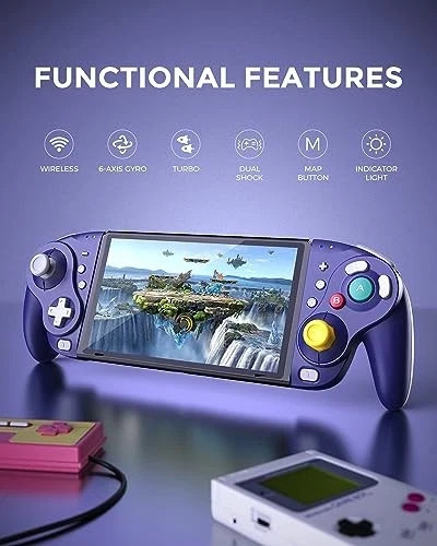 NYXI Wizard GameCube Switch Controller Hall Effect Purple BRAND NEW gallery