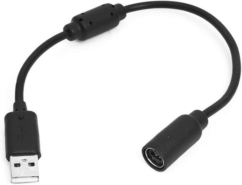 Replacement Dongle USB Breakaway Cable for Xbox 360 Black