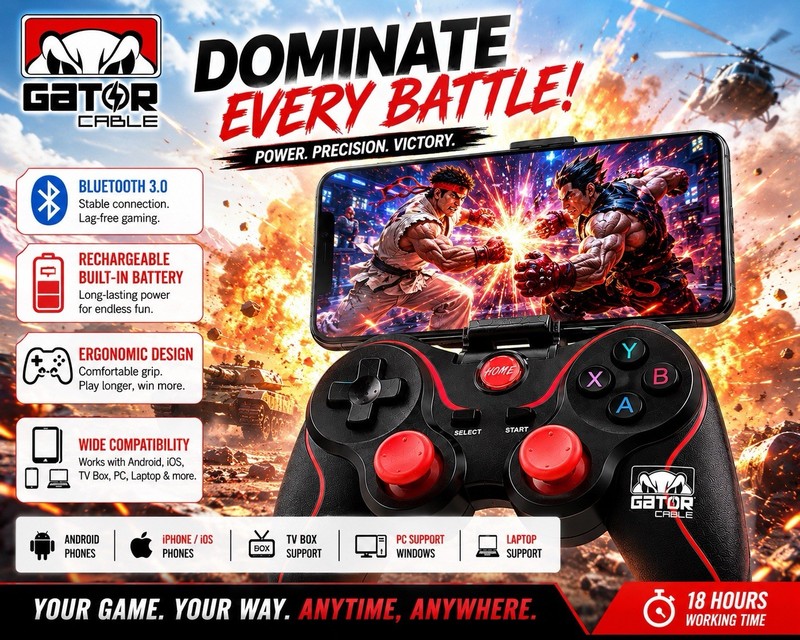 Wireless Bluetooth 5.0 Game Controller Gamepad For Android iOS iPhone Tablet PC gallery