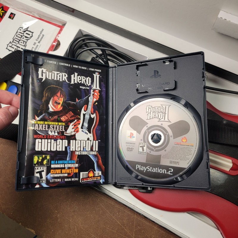Guitar Hero Wired Guitar Controller Game Box PS2 PlayStation 2 Complete Stickers gallery