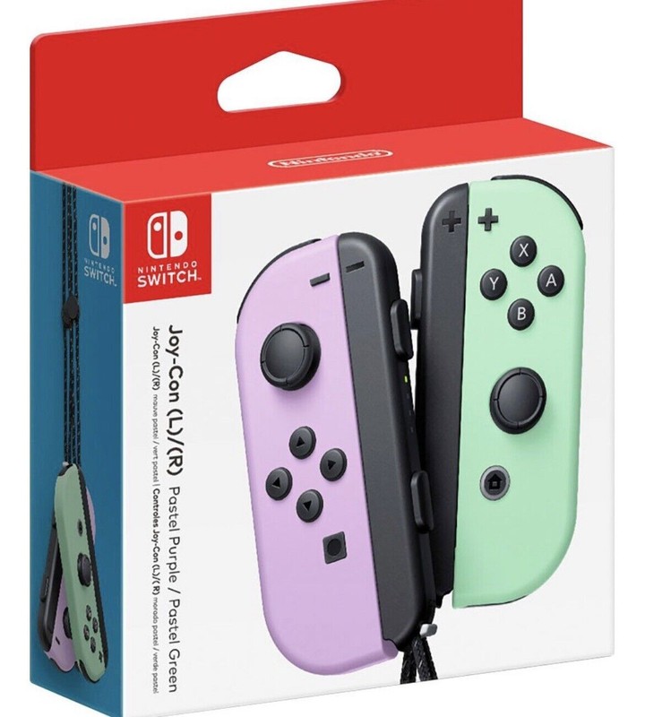 Official Nintendo Switch Joy-Con L/R – Pastel Purple/Pastel Green