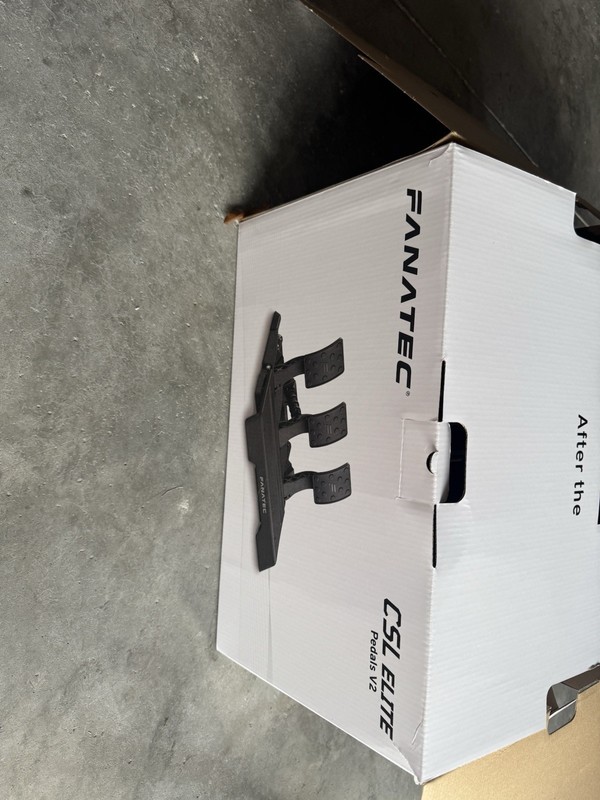 Fanatec CSL Elite Pedals V2 Wired Black Pedal Set for Racing Sim Setup