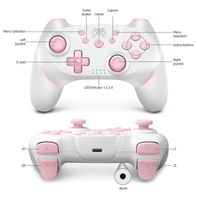 Wireless Controller for Nintendo Switch/Lite/OLED/Switch 2, Vibration/Turbo gallery