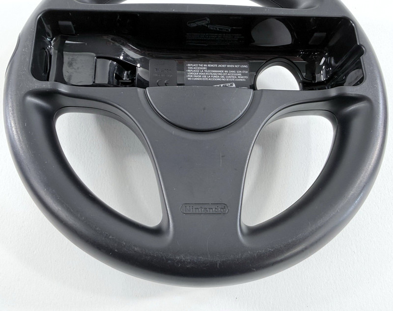 Nintendo Wii Black Steering Wheel Controller Attachment RVL-024 (Set of 2) gallery