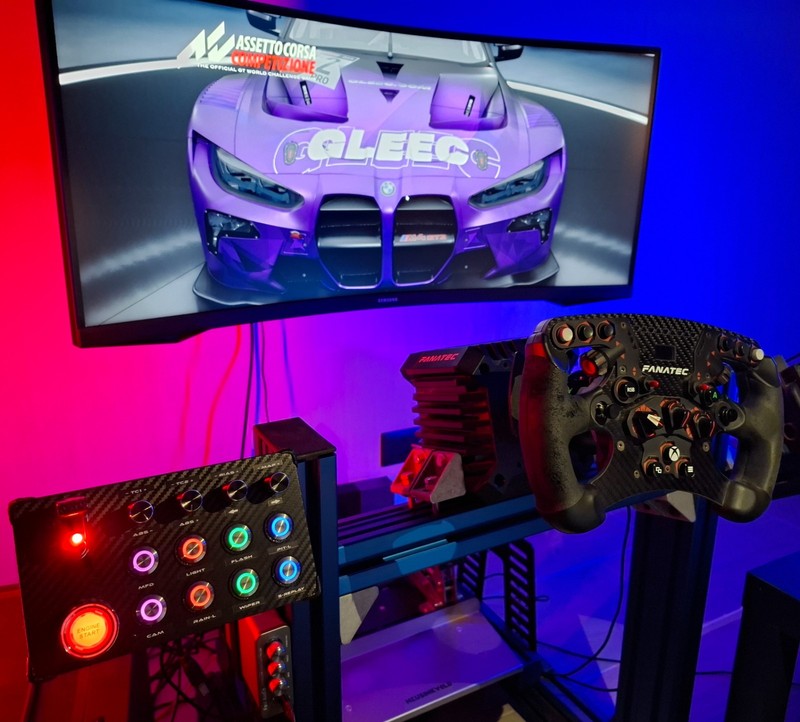 Button Box Console Sim Racing Competizione Illuminated Buttons RGB Start Engine gallery