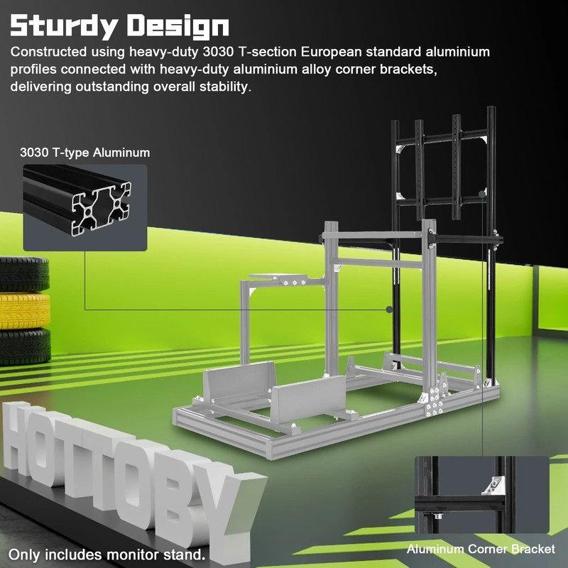 Hottoby Racing Sim Cockpit Monitor Stand Supporting Monitors From 27 To 65 In gallery