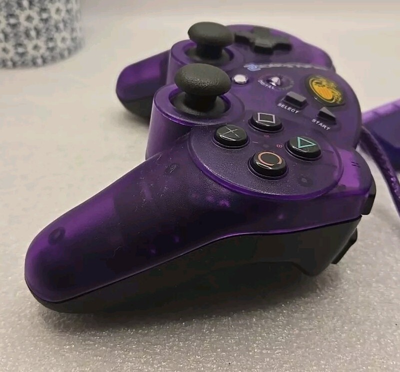 Vintage PlayStation 2 (PS2) Mad Catz ~ Dual Force 2 Pro ~ Purple Controller EUC gallery