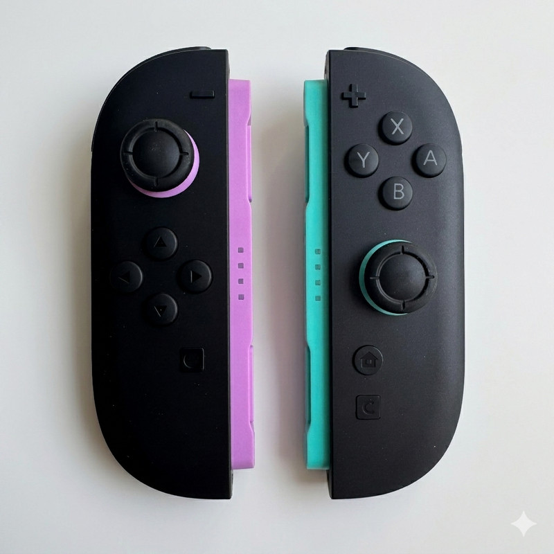 For Nintendo Switch 2 Joy Con 2 L & R Controller Handles Light Purple / Lt Green