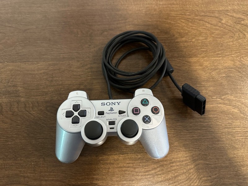 Sony Playstation 2 PS2 DualShock 2 Controller Silver (SCPH-10010) TESTED/WORKING