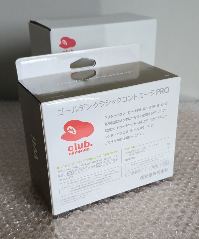 Brand New Club Nintendo Gold Wii Pro Controller + Original Shipping Box & Insert gallery