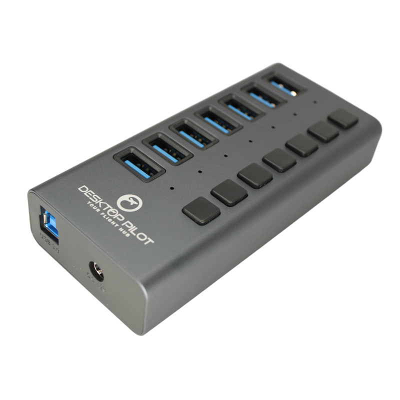 Desktop Pilot 7-Port USB Hub for Flight Simulators – Fast Shipping