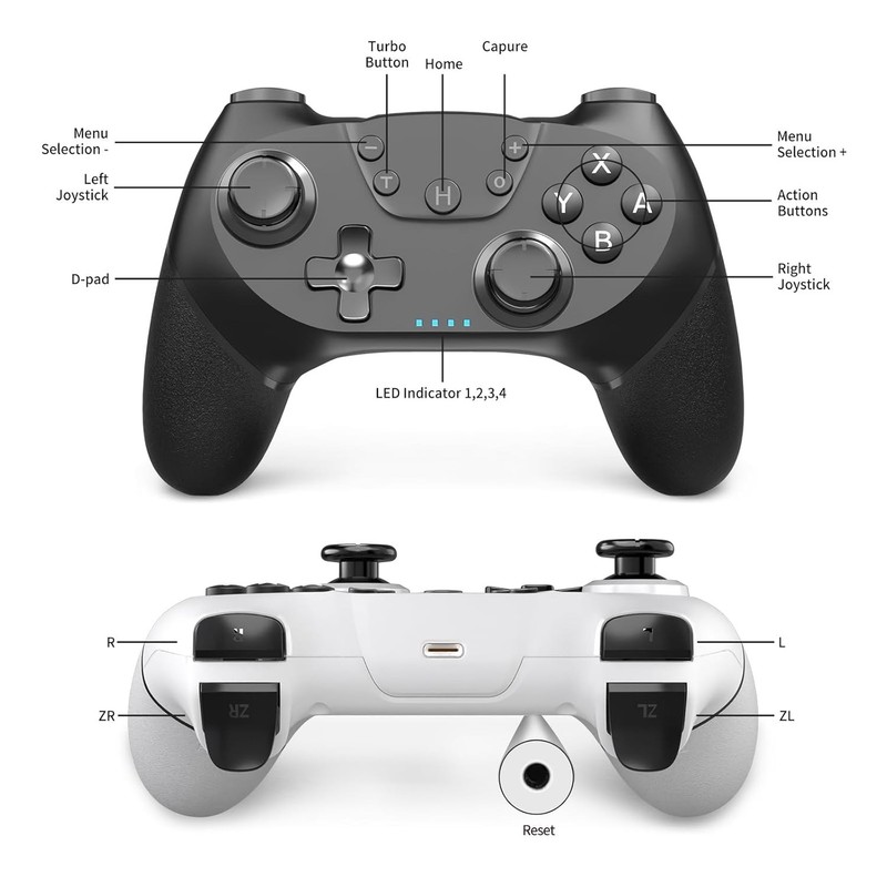 Wireless Controller for Nintendo Switch/Lite/OLED/Switch 2, Vibration/Turbo gallery
