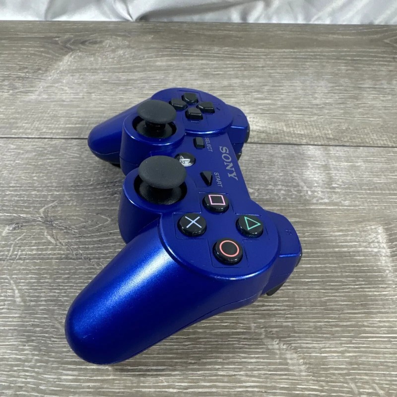 OEM Sony PlayStation 3 PS3 Blue Wireless DualShock Sixaxis Controller - Tested gallery