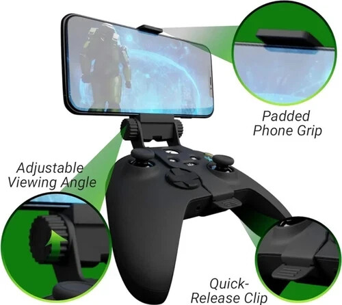 Mobile Gaming Clip Phone Mount for Xbox One/Series XIS Controller Orzly – Black