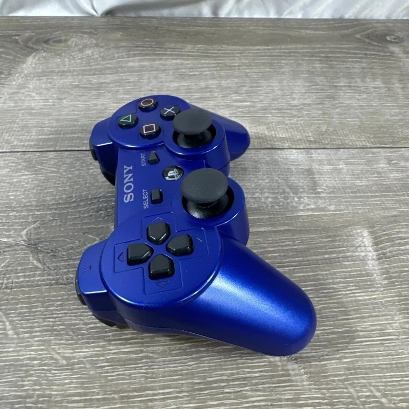 OEM Sony PlayStation 3 PS3 Blue Wireless DualShock Sixaxis Controller - Tested gallery